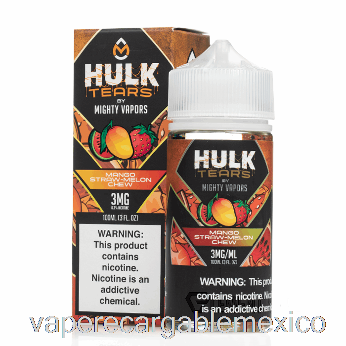 Vape Recargable Mango Melón Paja Masticable - Lágrimas De Hulk - 100ml 3mg